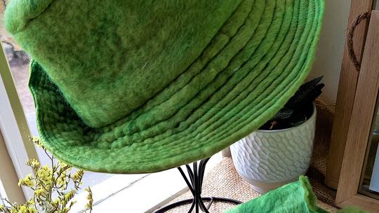 Felted Bucket Hat - Merino wool & cotton