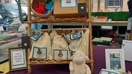 Felted Yarns stall at York Shambles Market