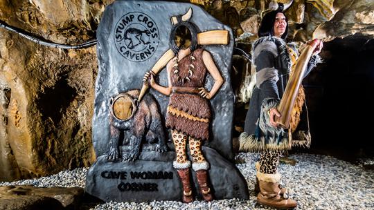 Cavewoman photo op