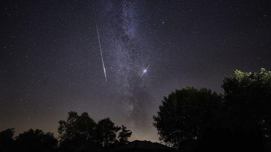 Milky Way and Perseid Meteor shower above Sutton Bank c Russ Norman Photography 902892910