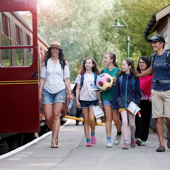 Family Pickering Platform North Yorkshire Moors Railway 1